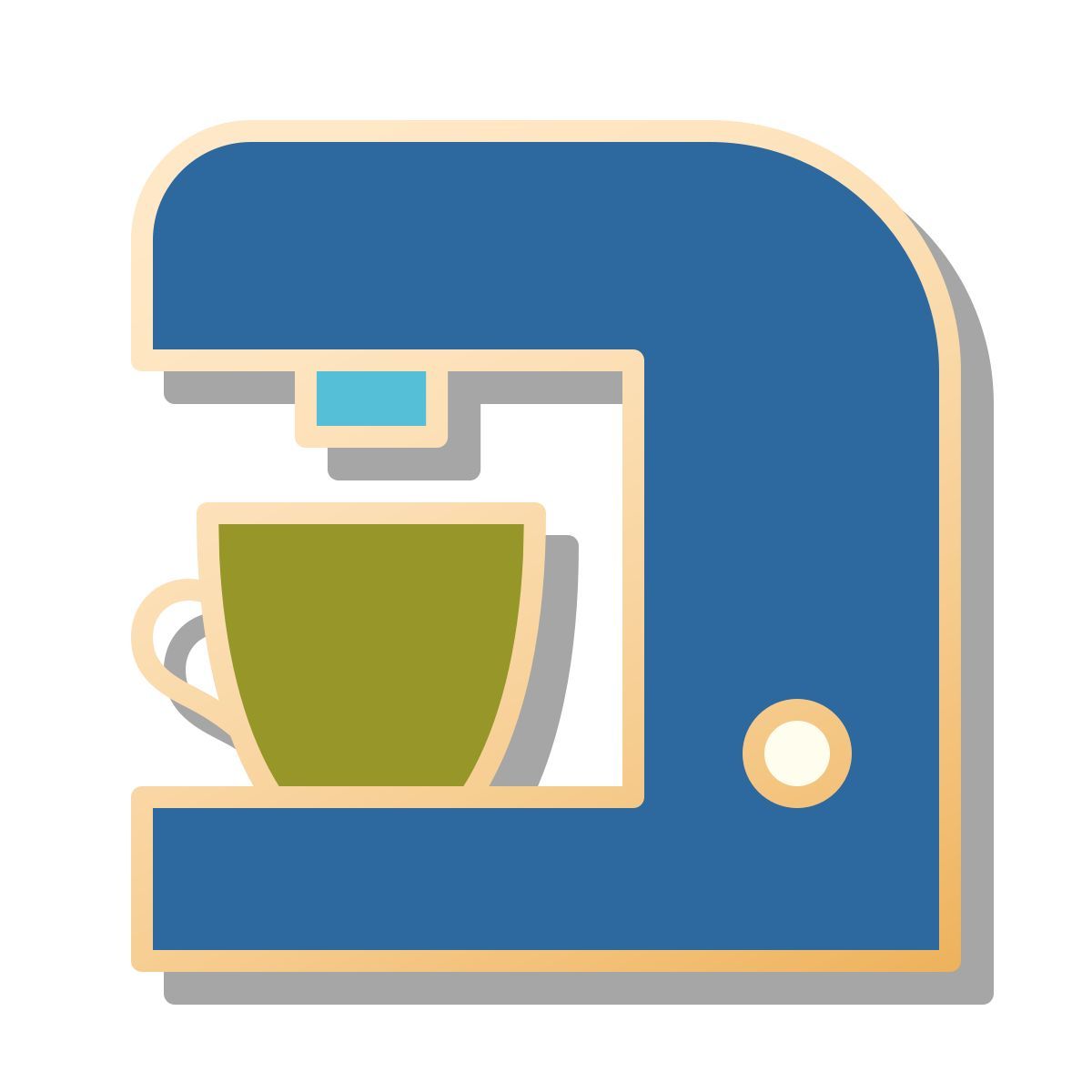 pin style cafetera icon