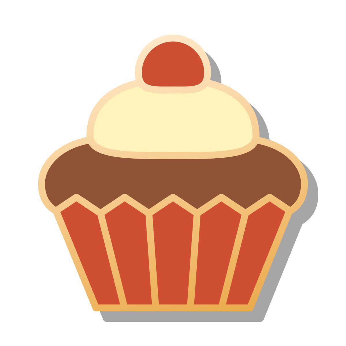 pin style cupcake icon