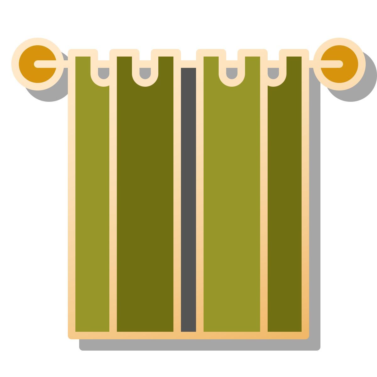 pin style rideaux icon