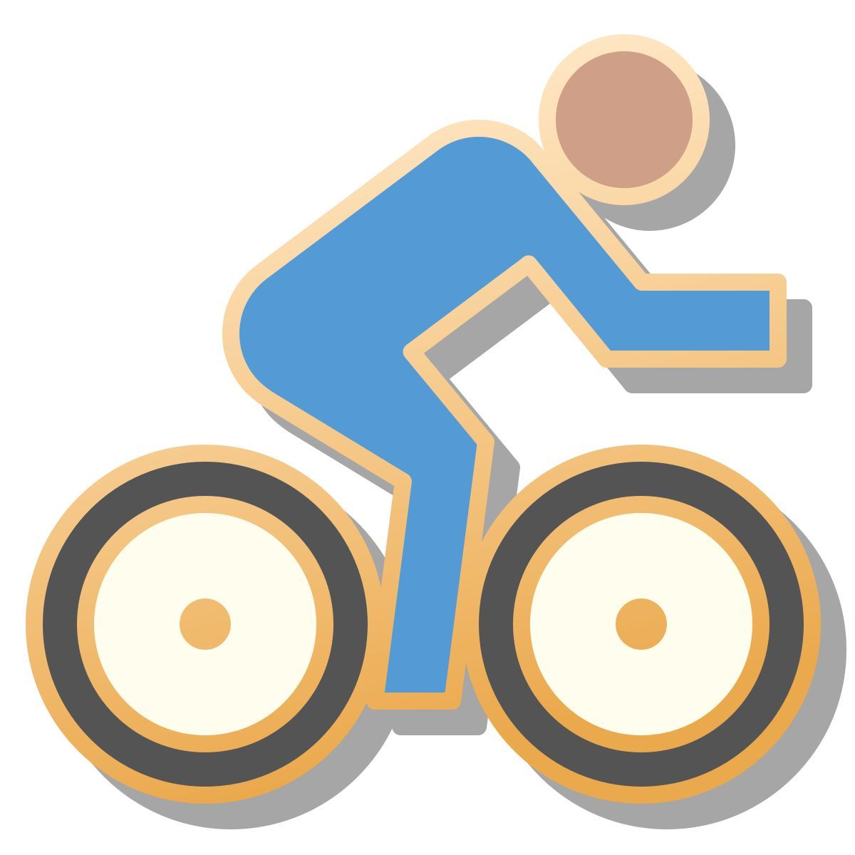icône cyclisme sur route pin style