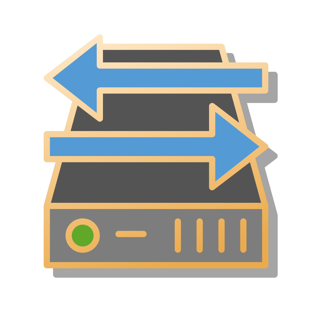 pin style data in both directions icon