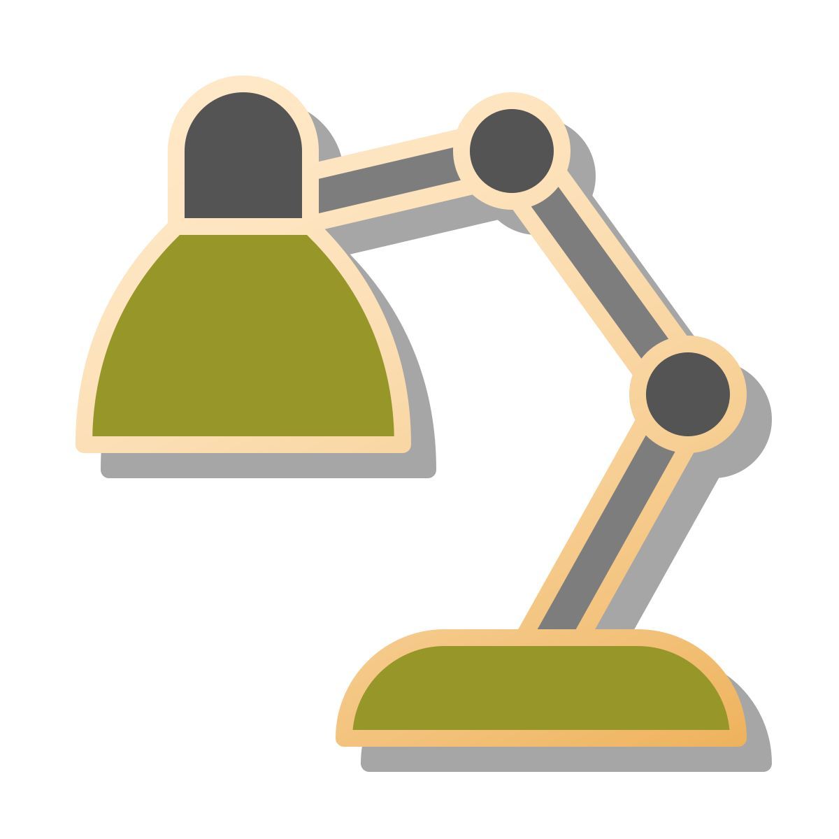 pin style lâmpada de mesa icon