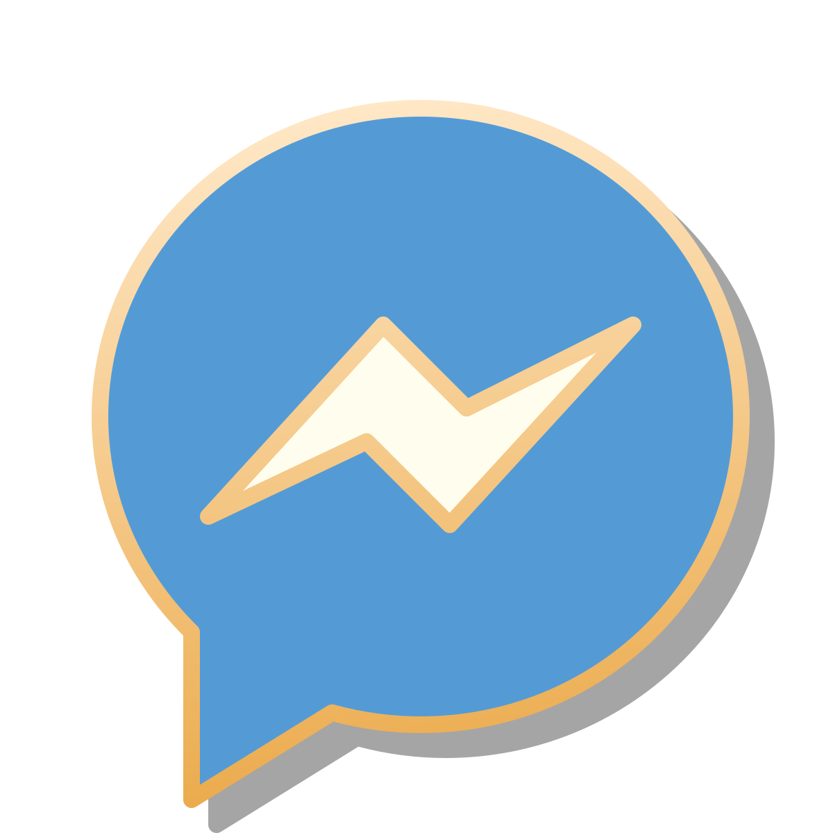 pin style facebook messenger icon