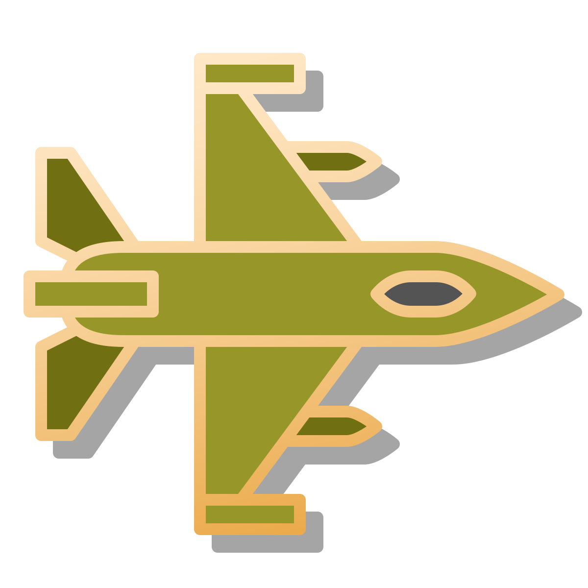 pin style fighter jet icon