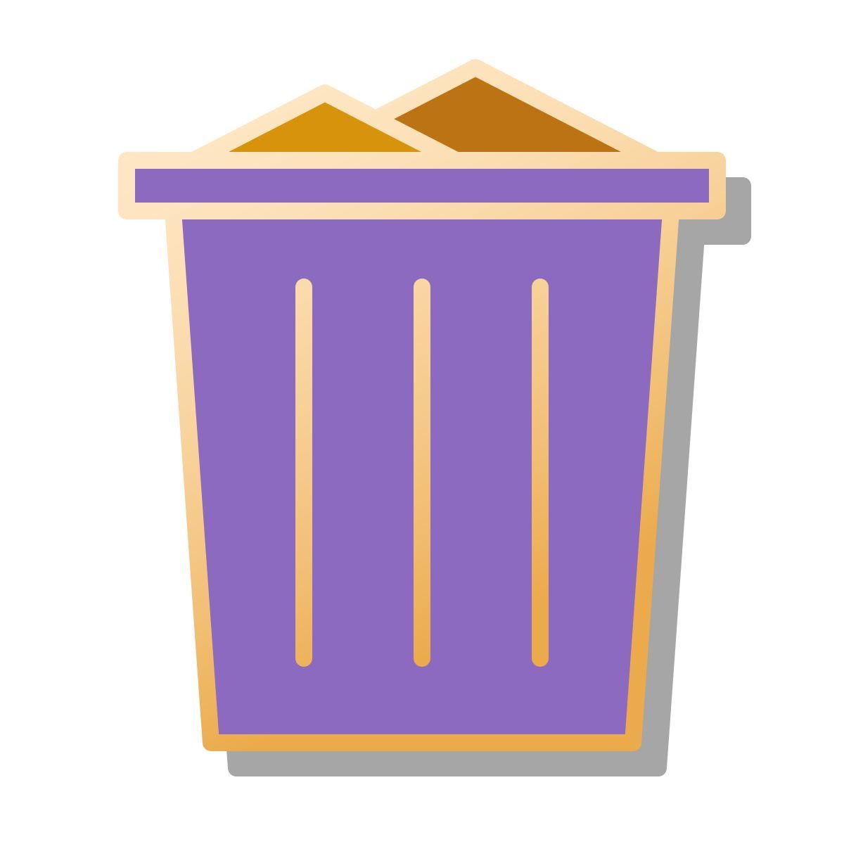 pin style full trash icon