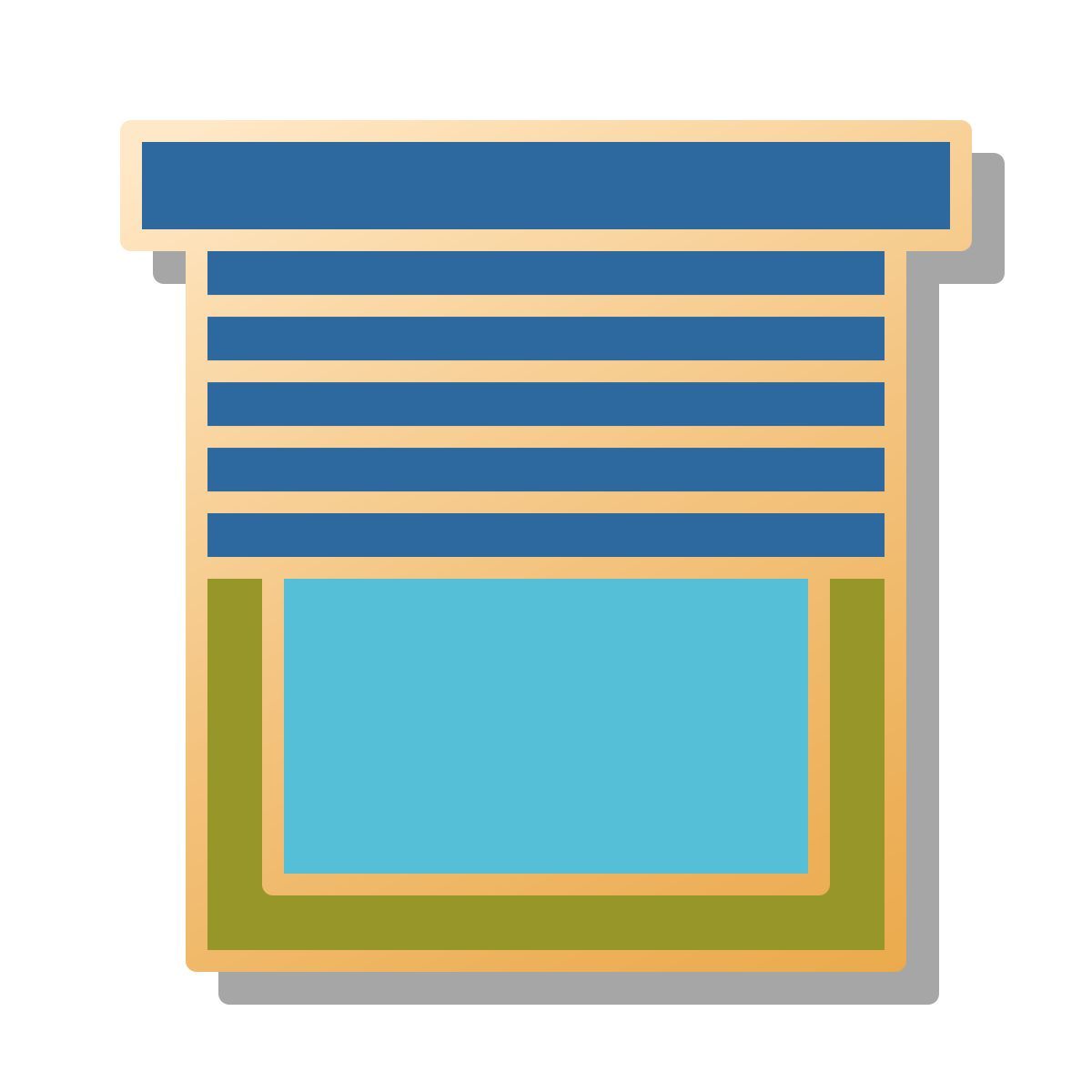 pin style jalousie icon