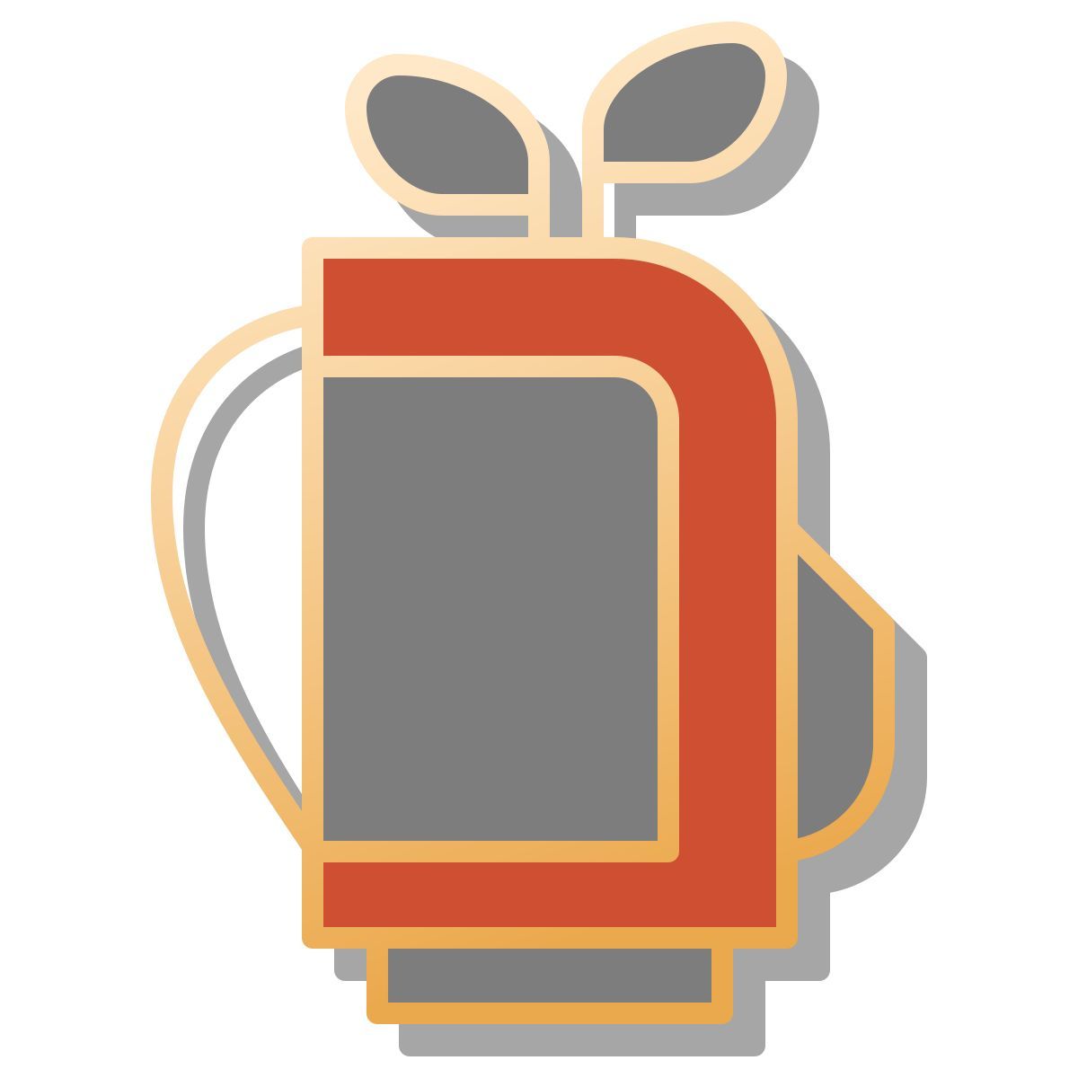 pin Stil golftasche Icon