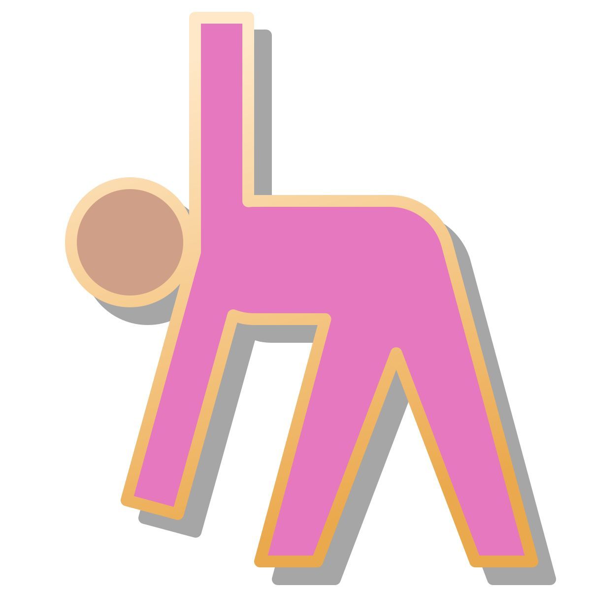 icon ginástica pin estilo