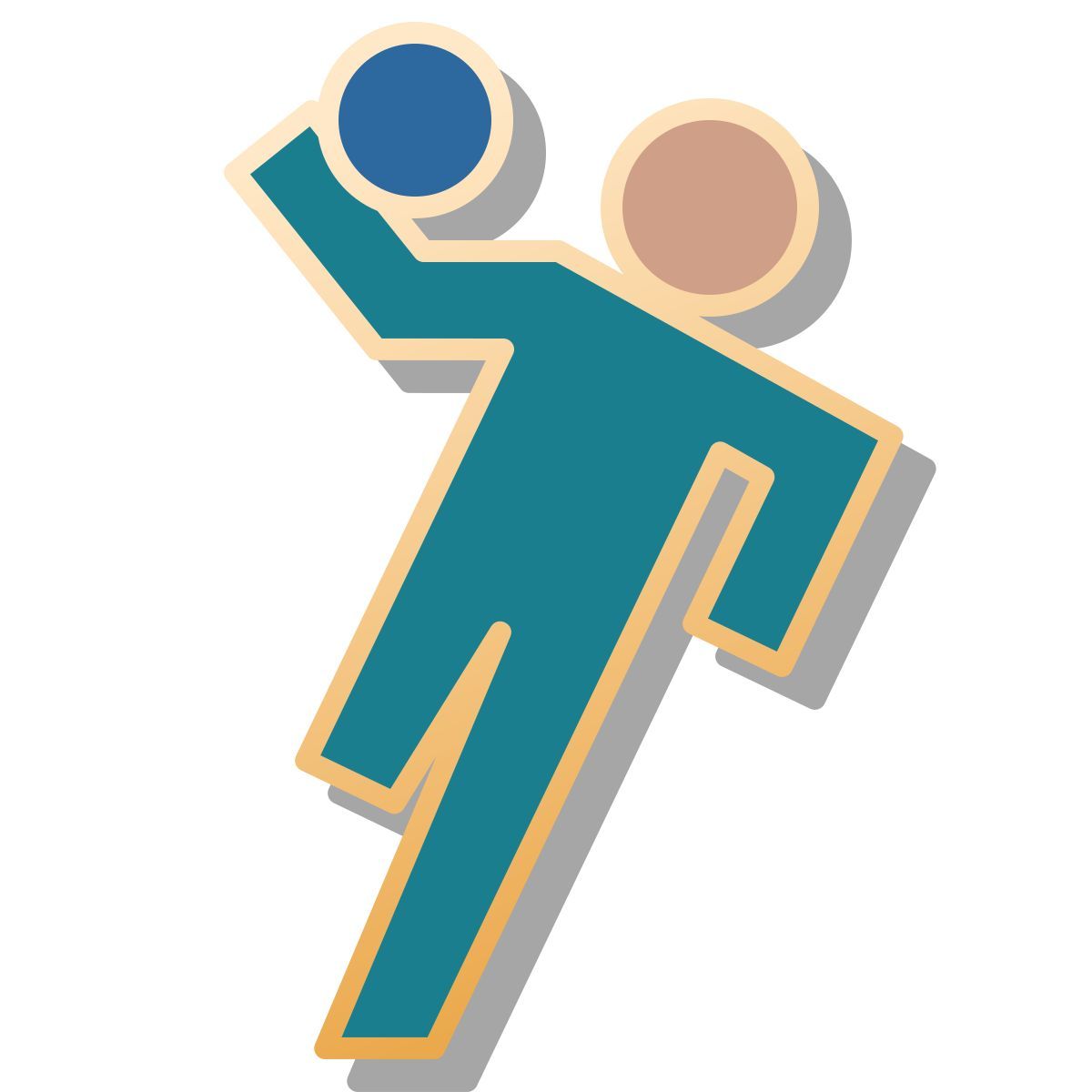 pin style handball icon