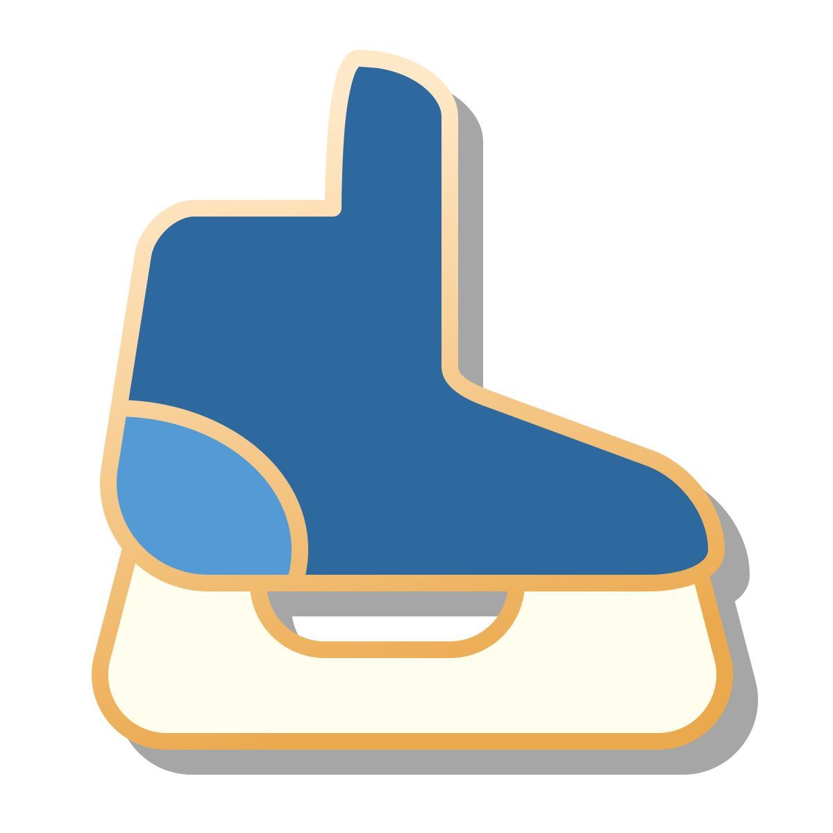 icono patines de hockey pin estilo