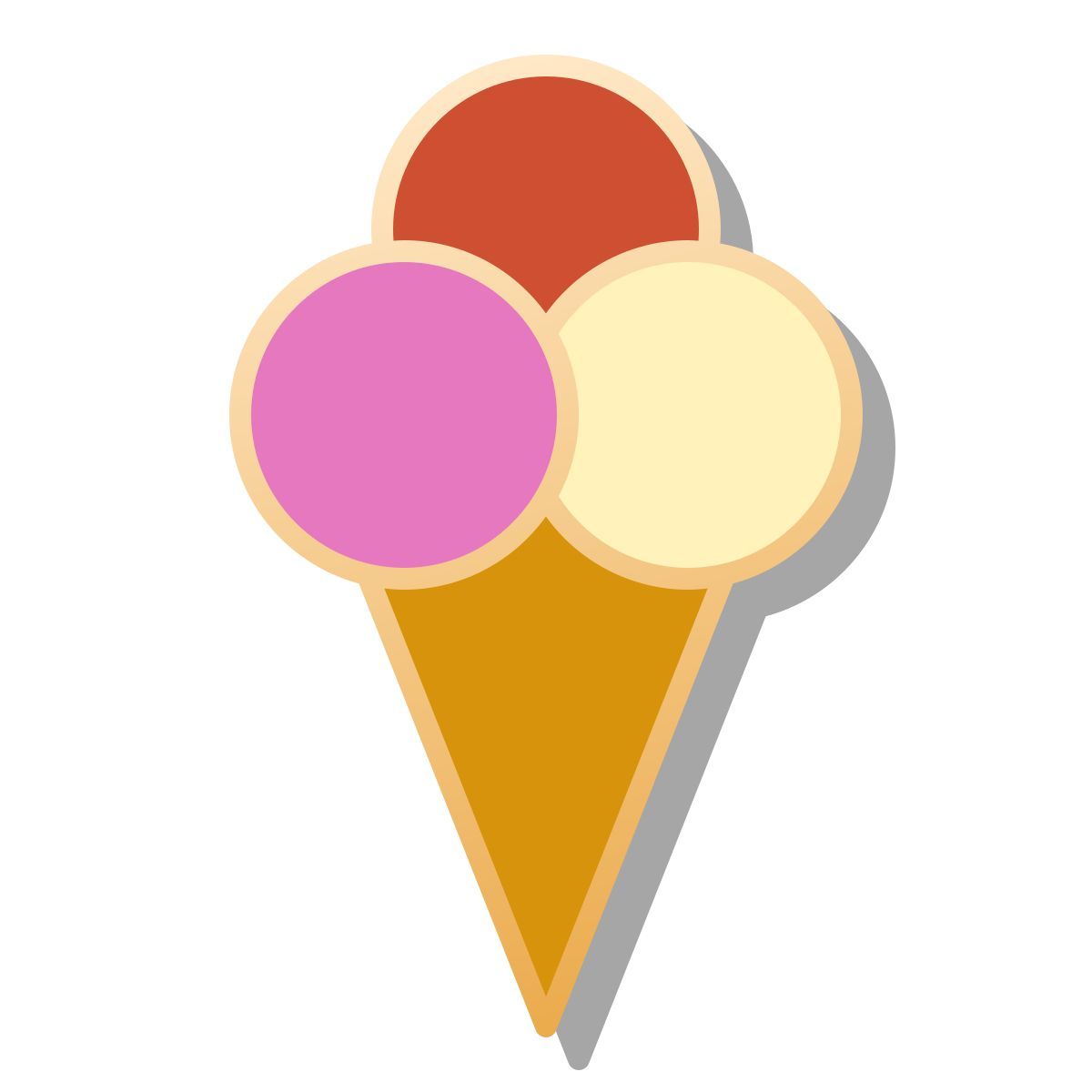 pin style cono gelato icon