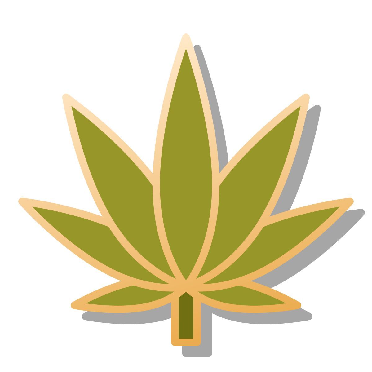 icona foglia di marijuana pin style
