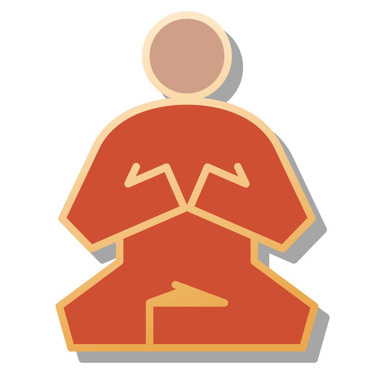 icon guru meditando pin estilo