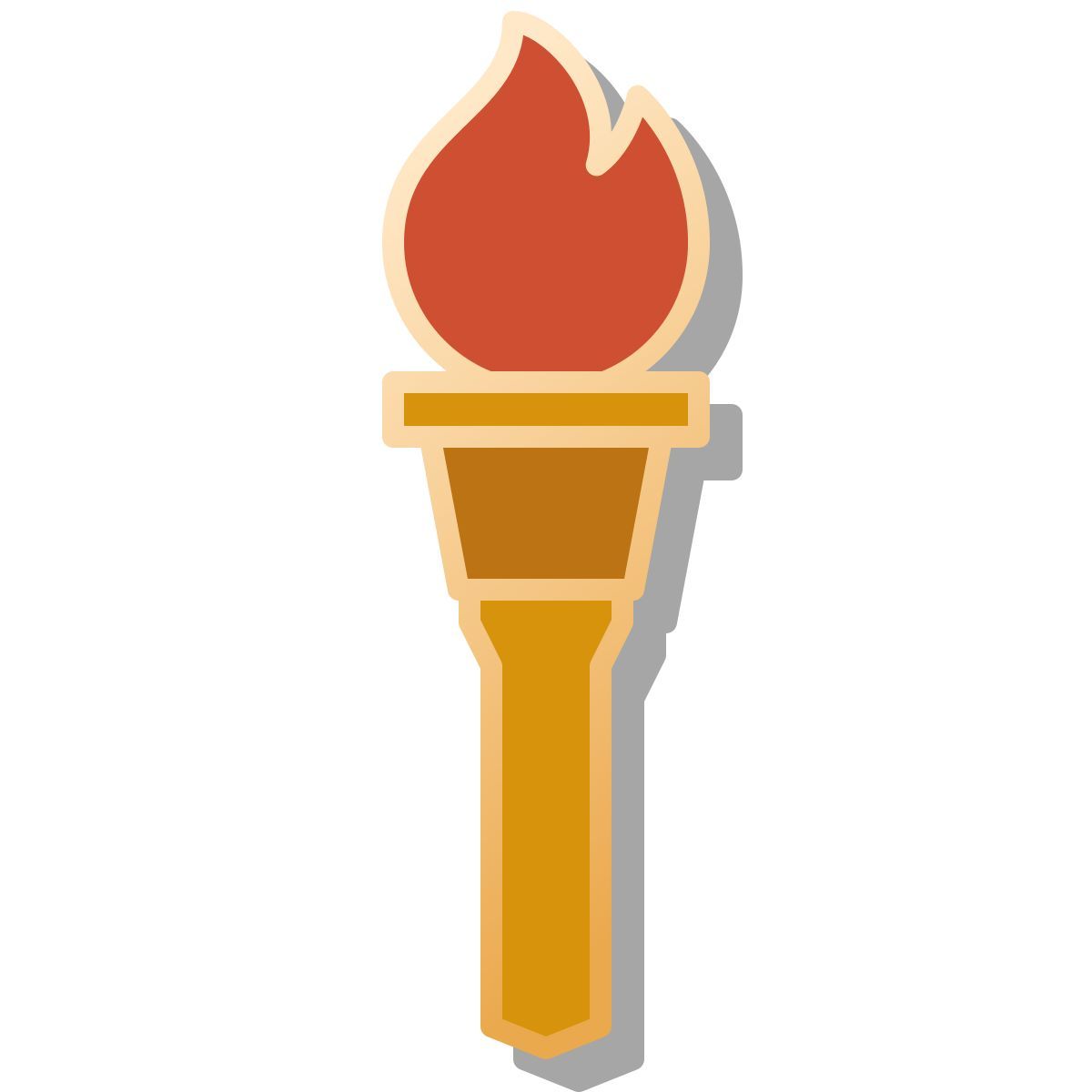 pin style olympisches feuer icon