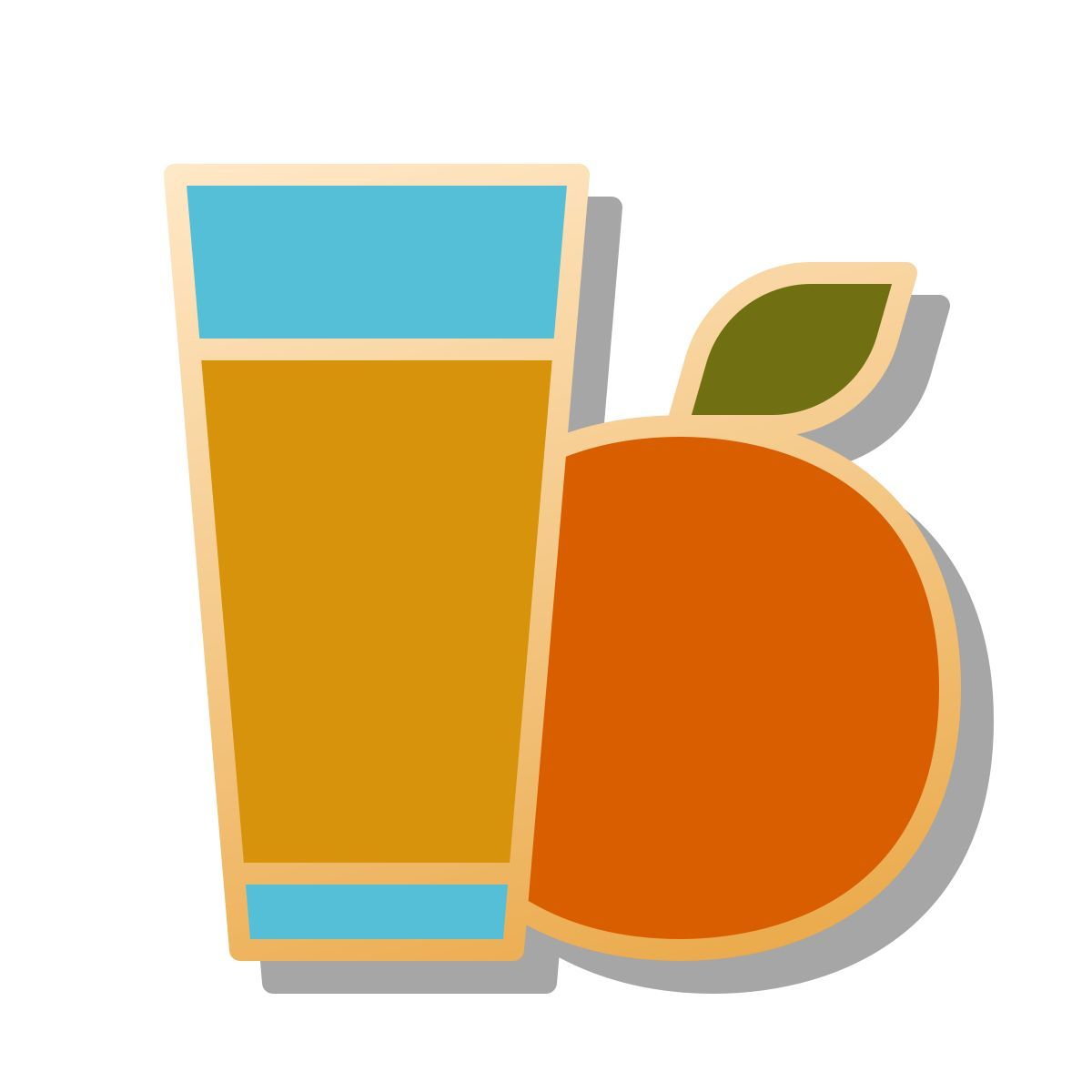 pin style sumo de laranja icon