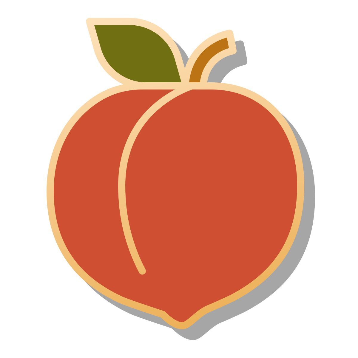 pin style peach icon