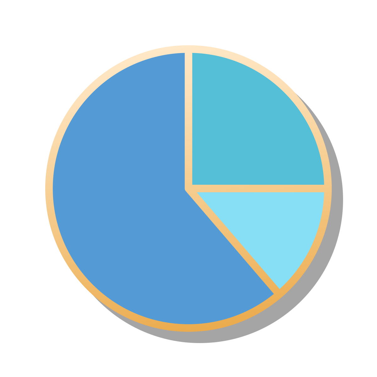 pin style pie chart icon