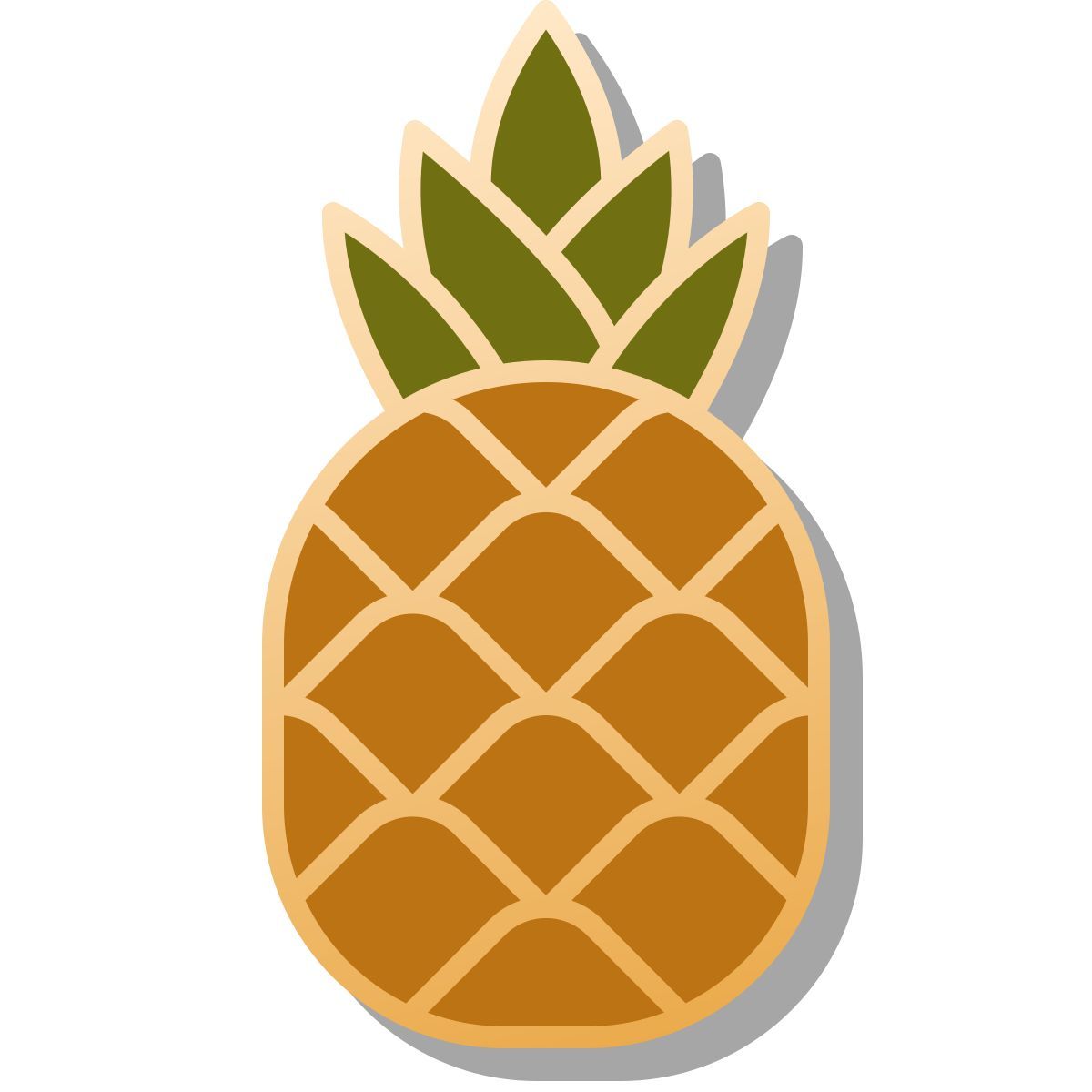 pin style pineapple icon