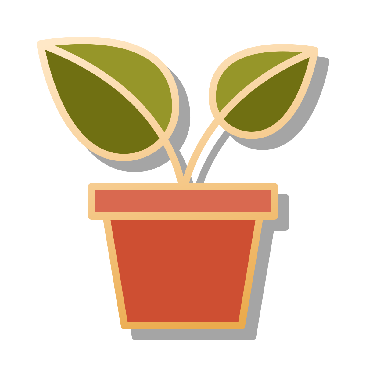 pin style potted plant icon