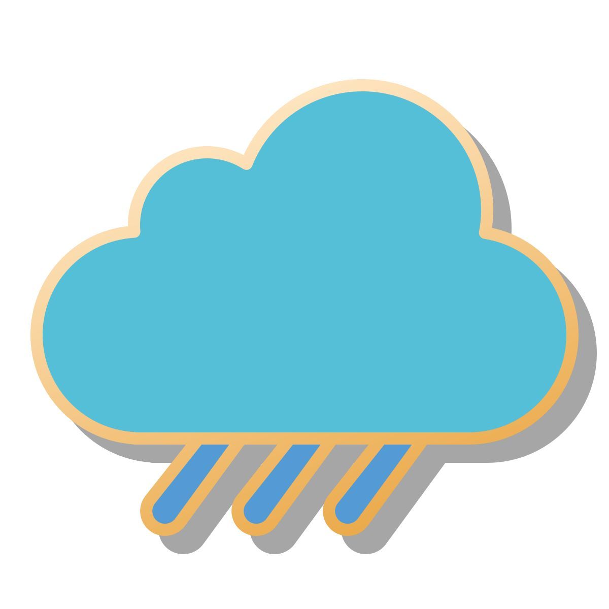 pin style lluvia icon