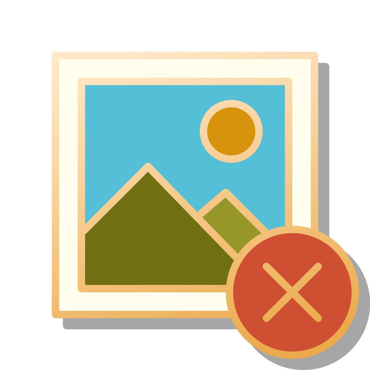 pin style remove image icon