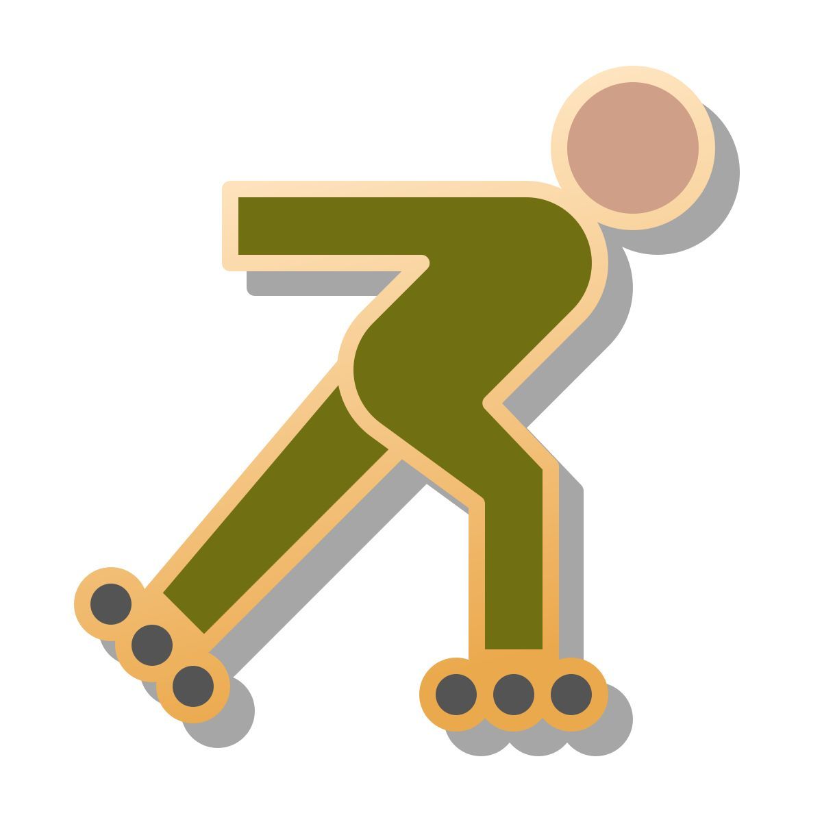 pin style pattinaggio a rotelle icon