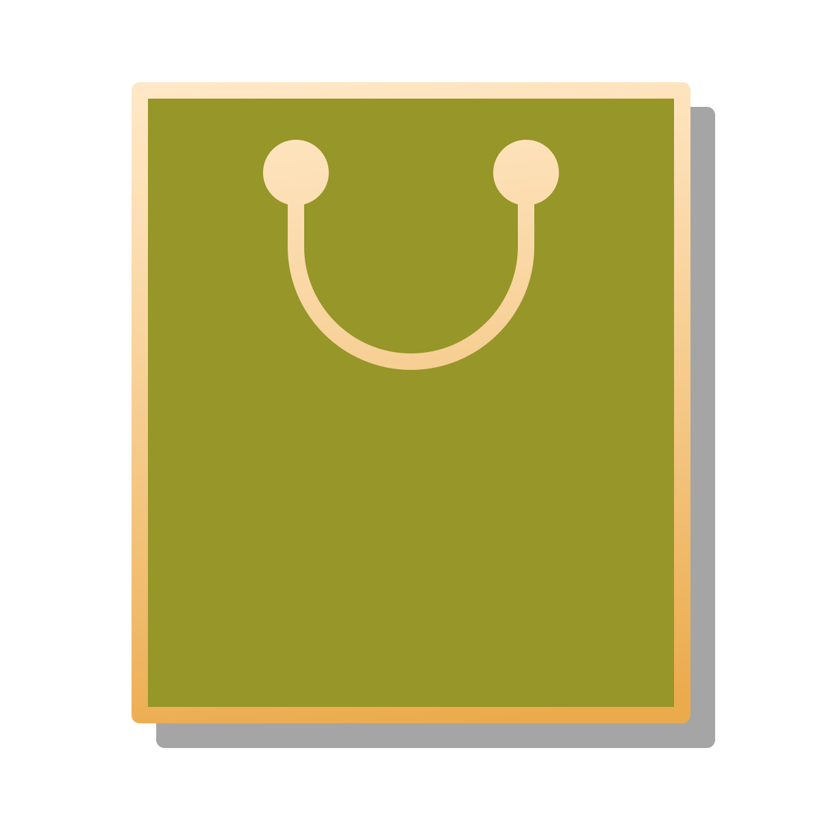 pin style shopping bag icon