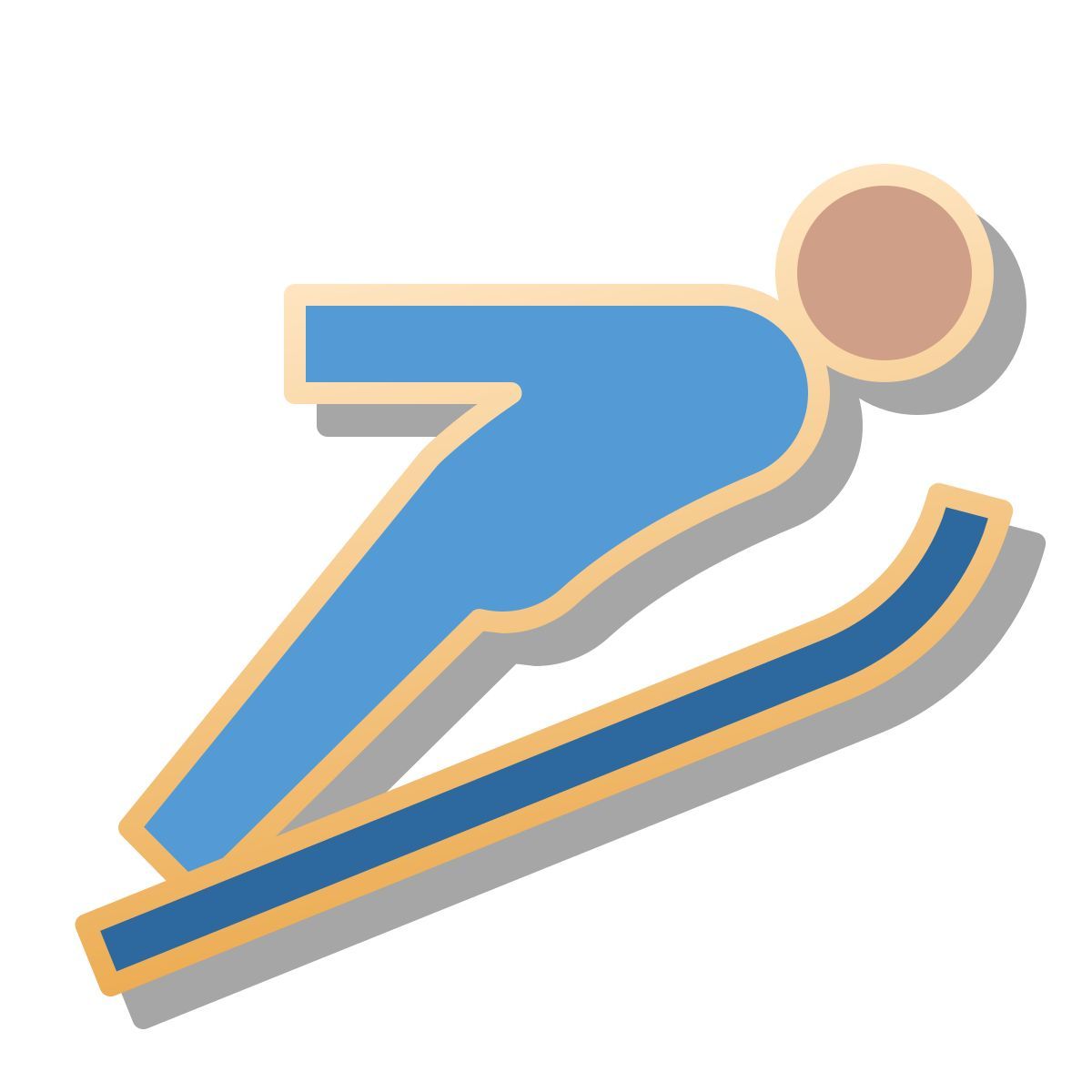 pin style salto con gli sci icon