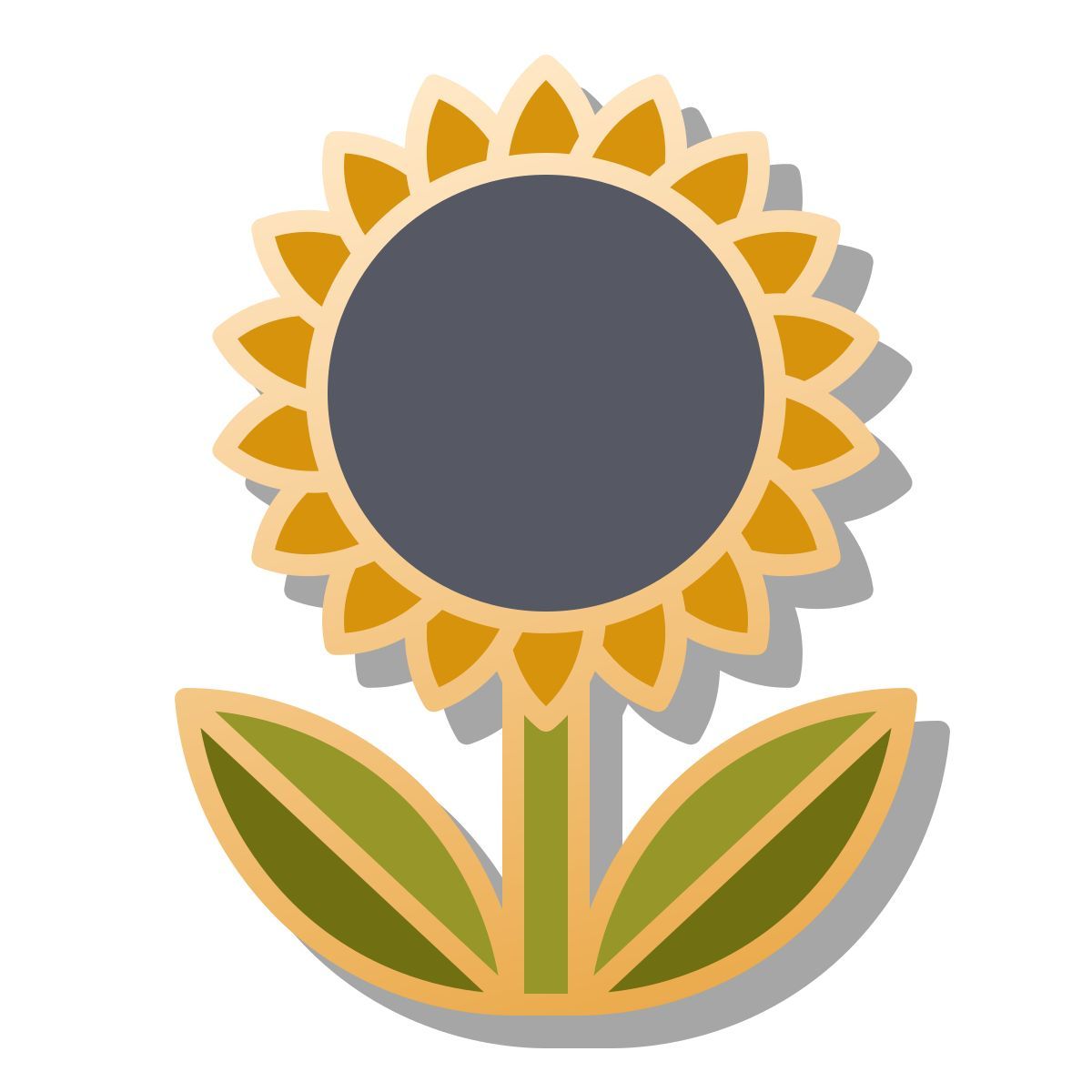 pin style sunflower icon