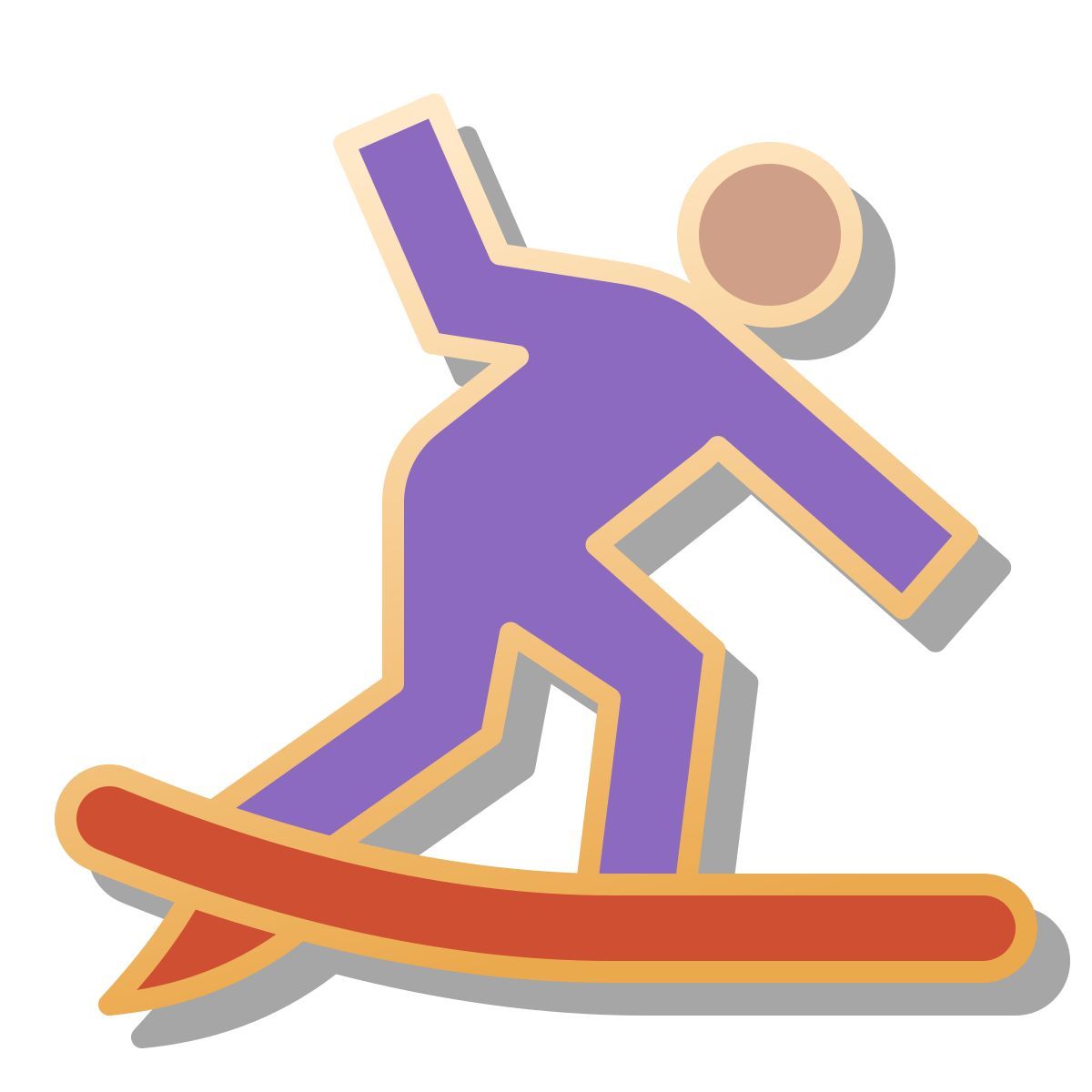 pin style 파도 타기 icon