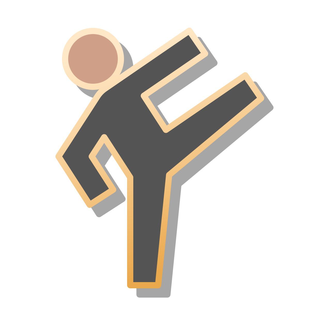 pin style taekwondo icon