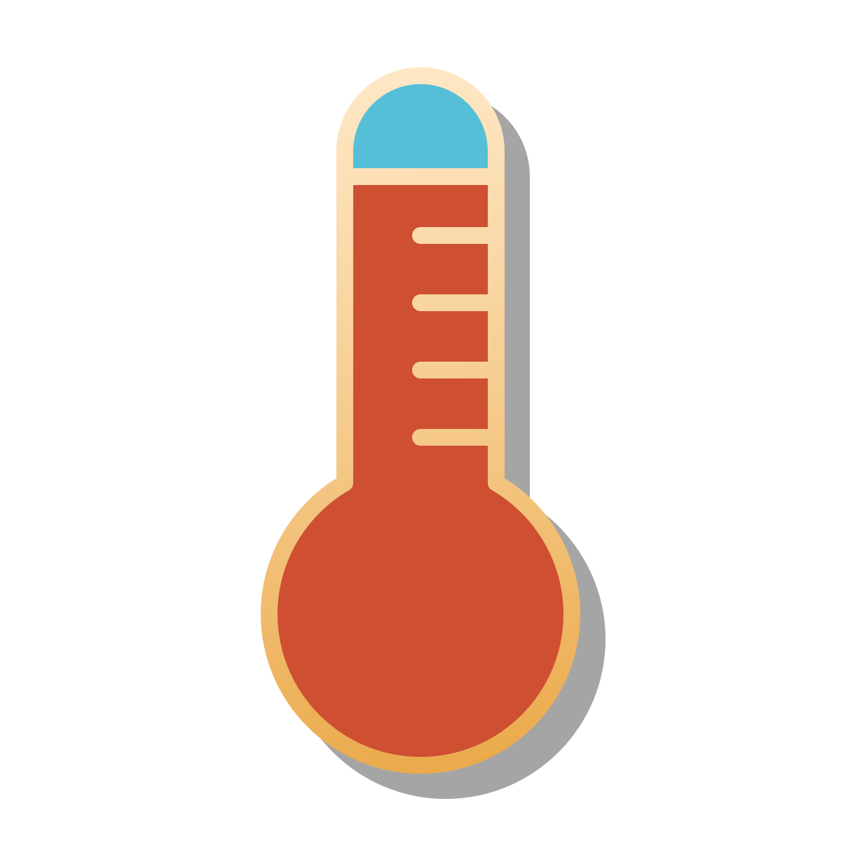 pin style thermometer icon