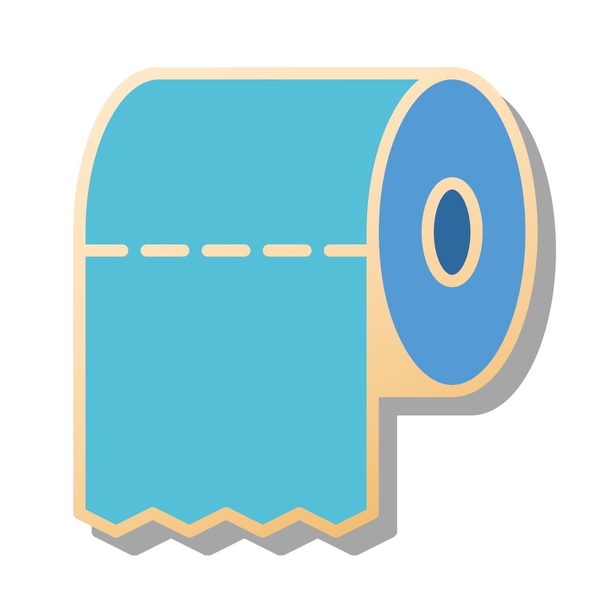 pin style carta igienica icon