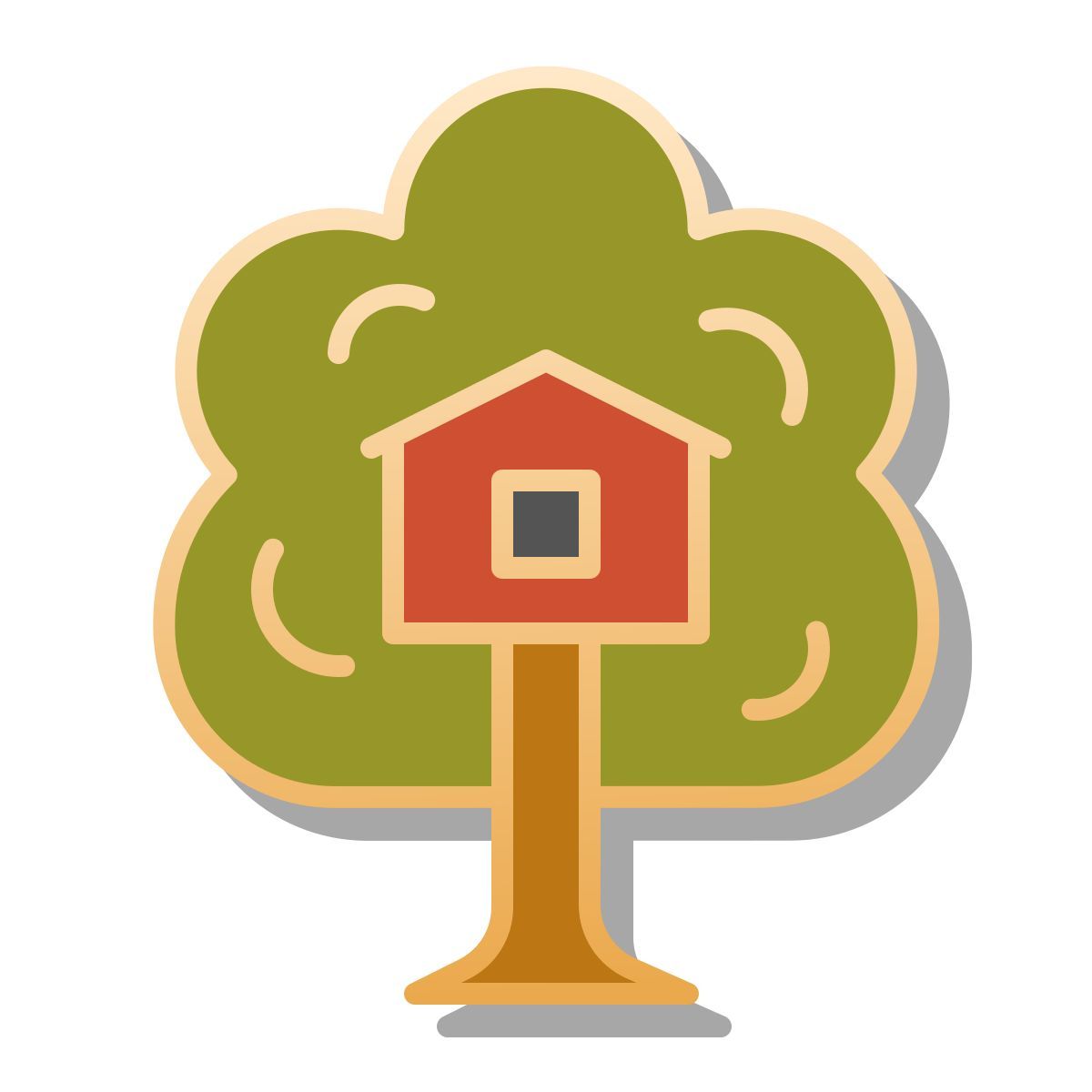 pin style casa sull'albero icon