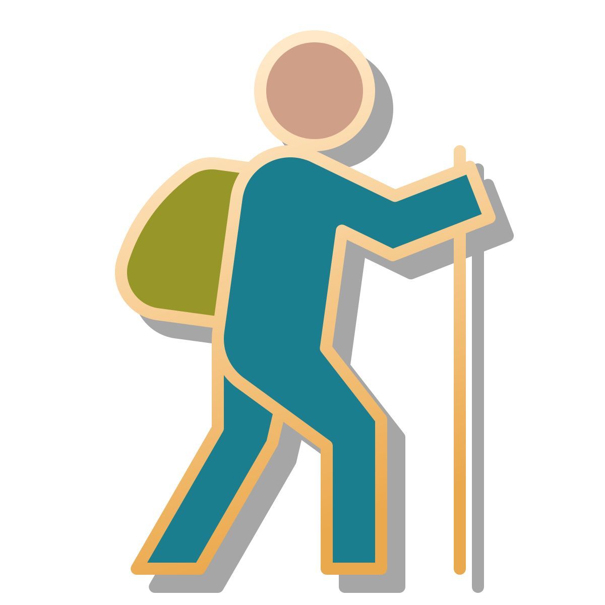 pin style trekking icon