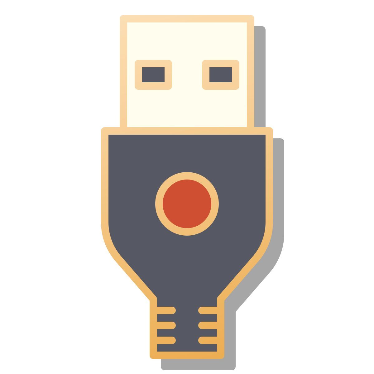 pin style usb off icon