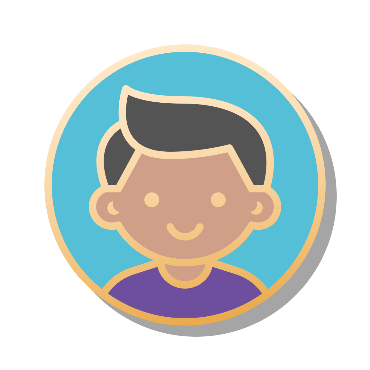 pin style user male circle icon