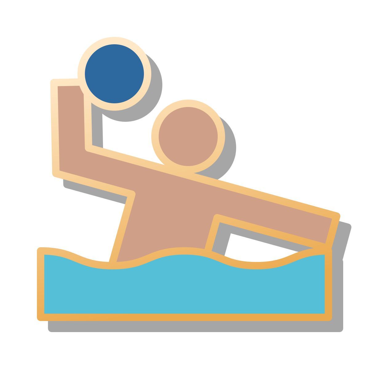 pin style water polo icon