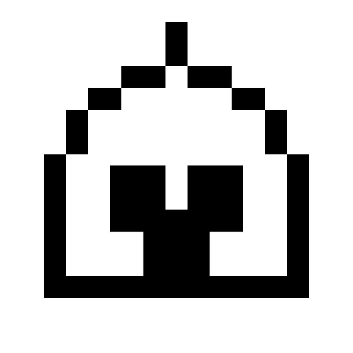 pixels style gepanzerter helm icon