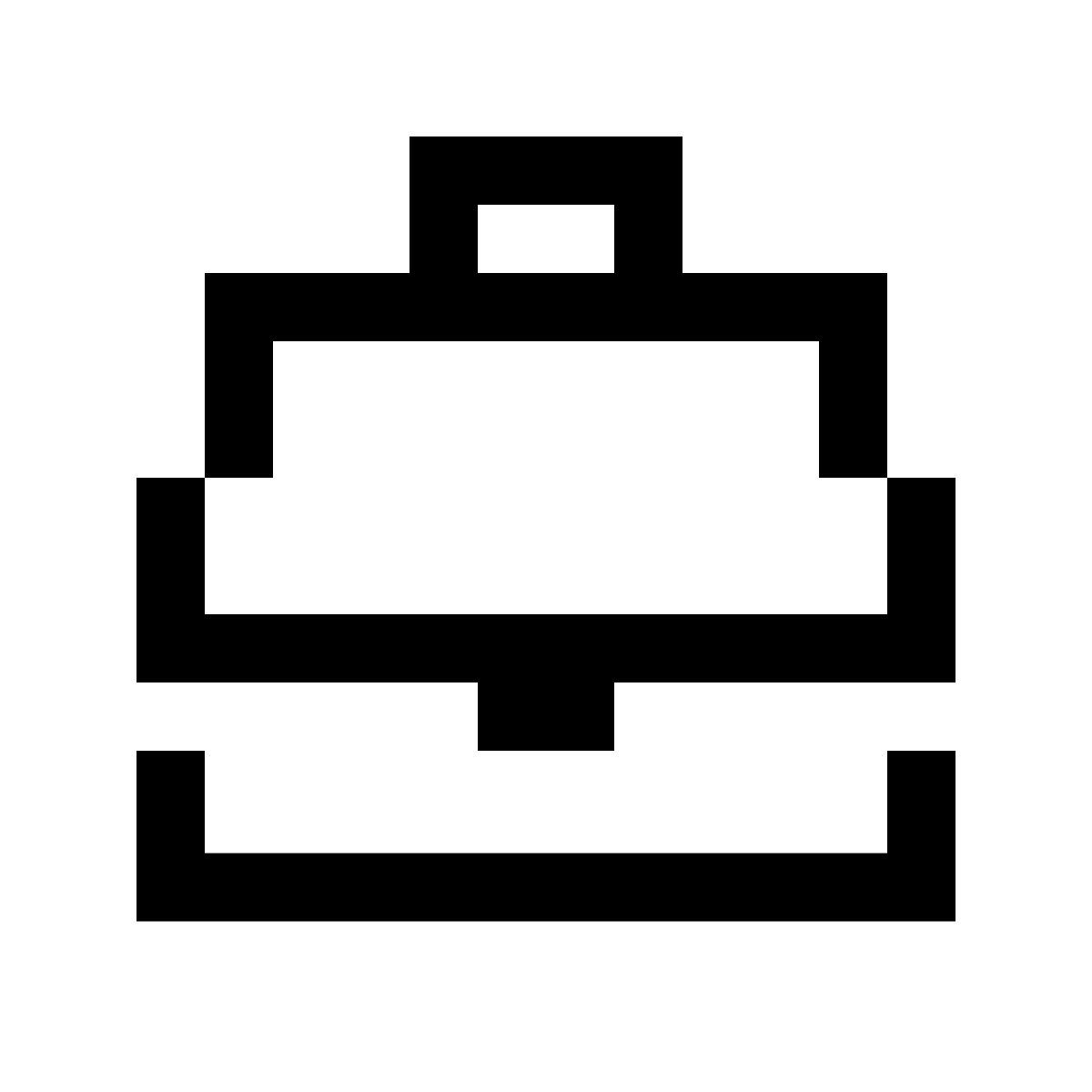 pixels style tasche vorderansicht icon