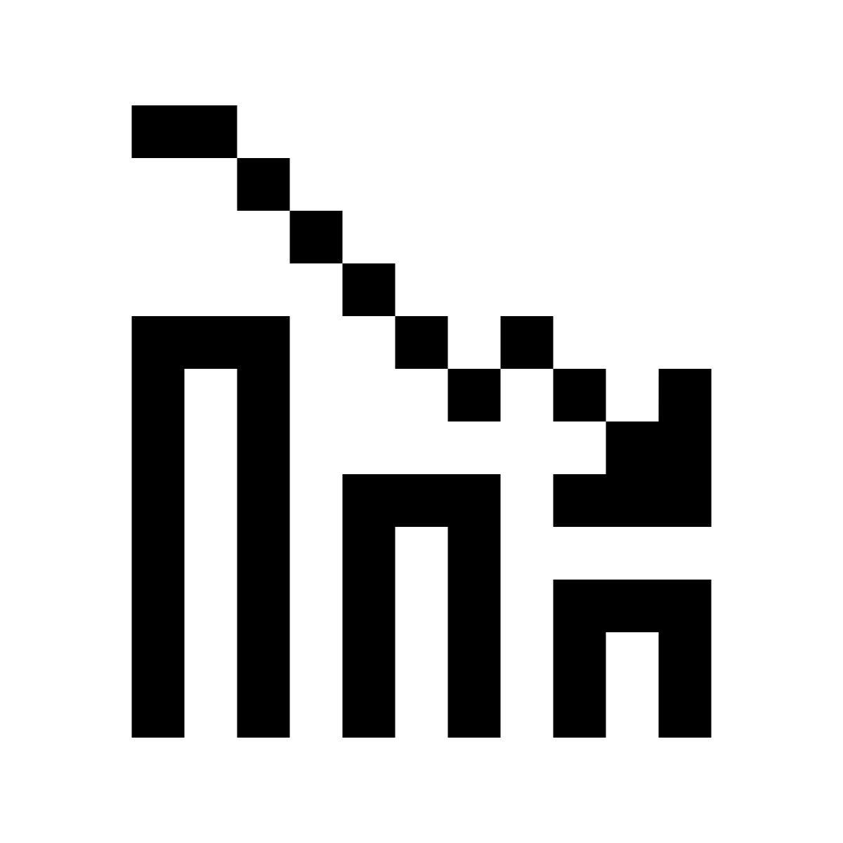 pixels style de baja icon