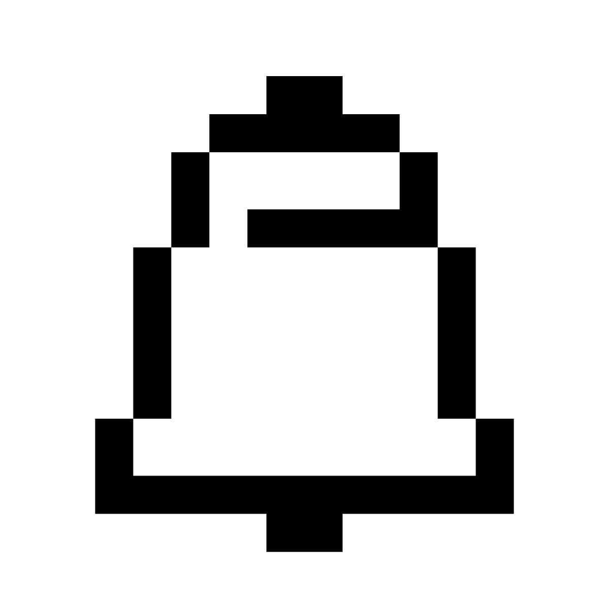 pixels style campana icon