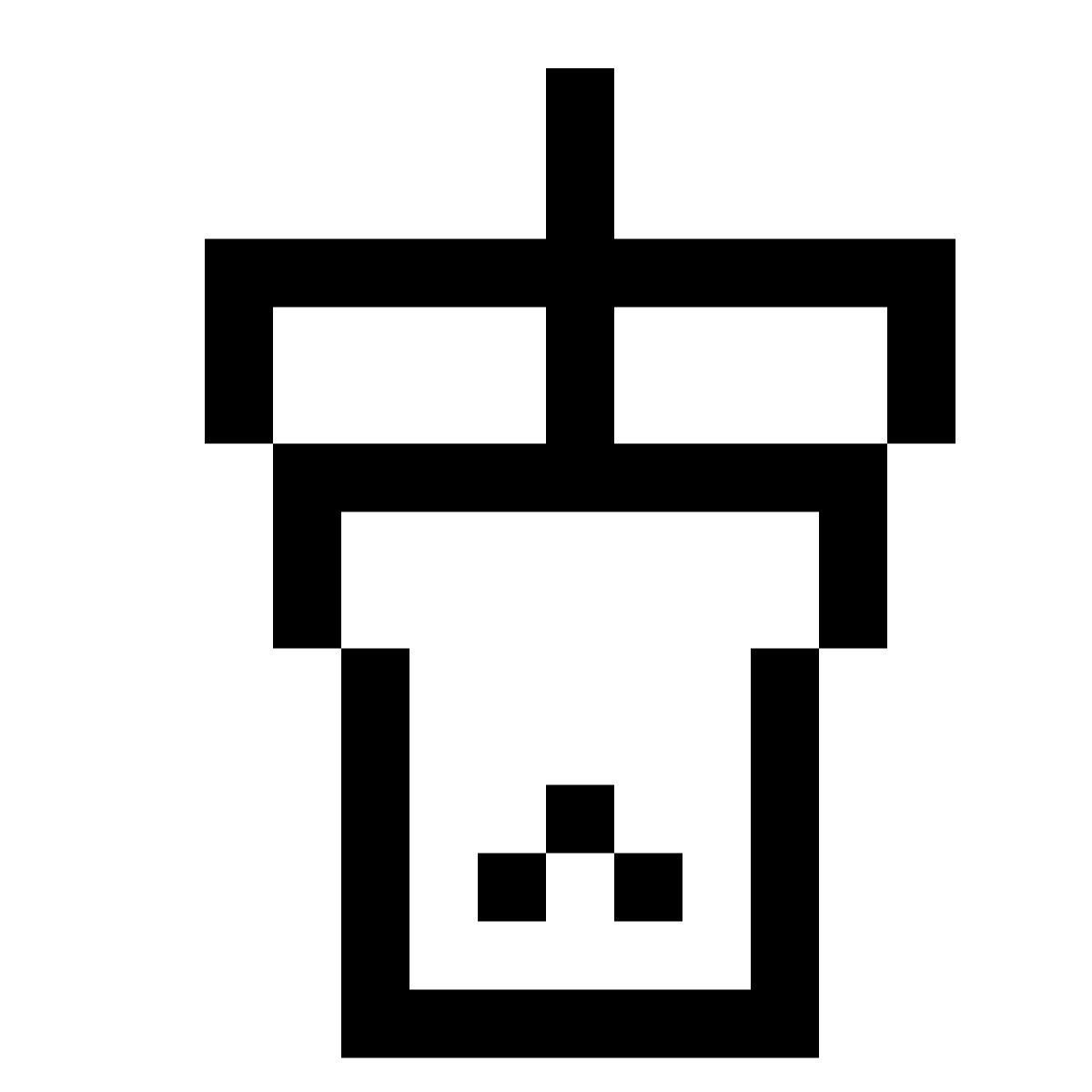 pixels style bubble tea icon