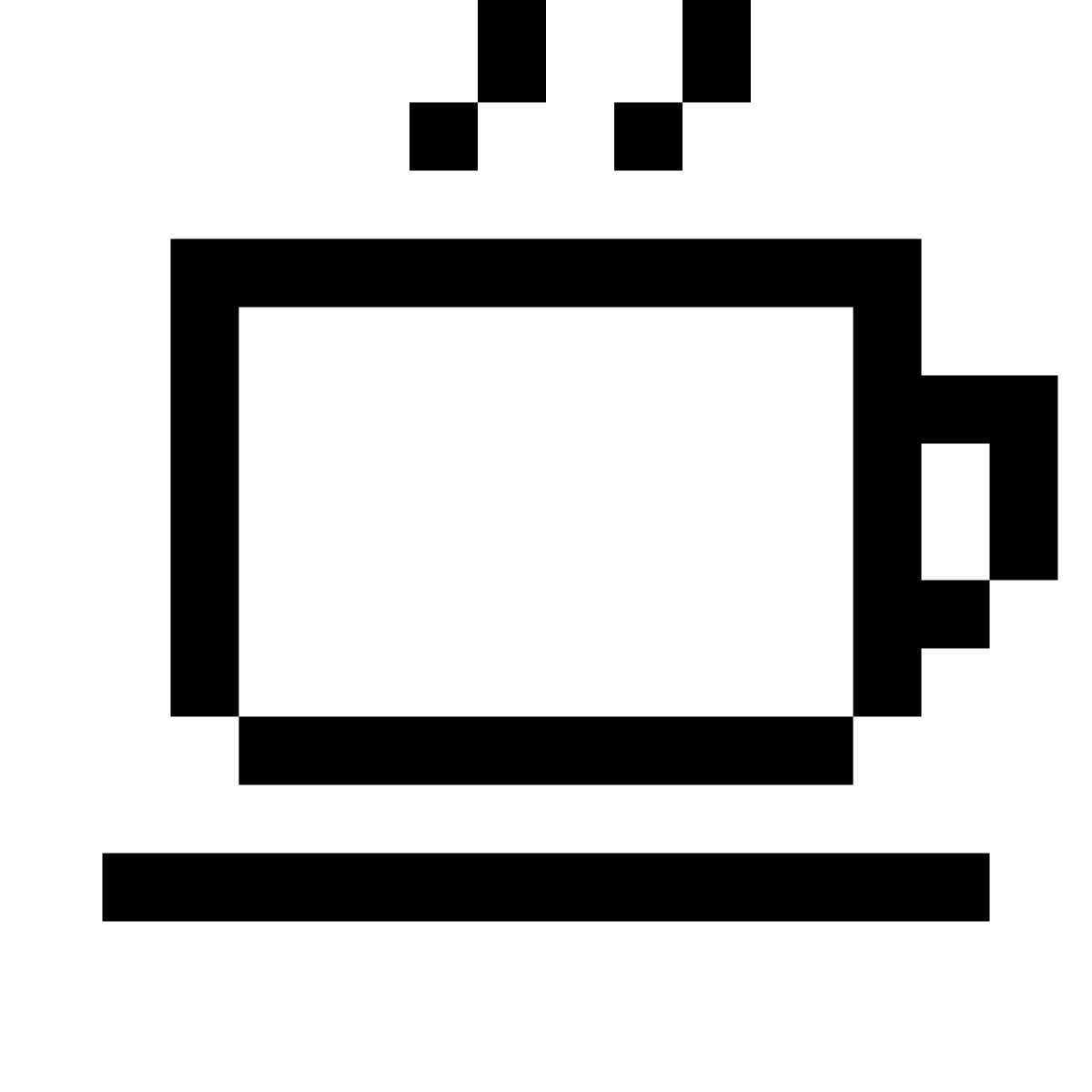 pixels style café icon