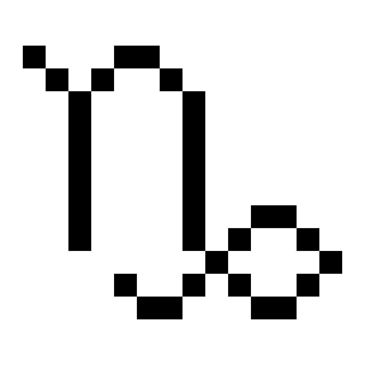 pixels style steinbock icon