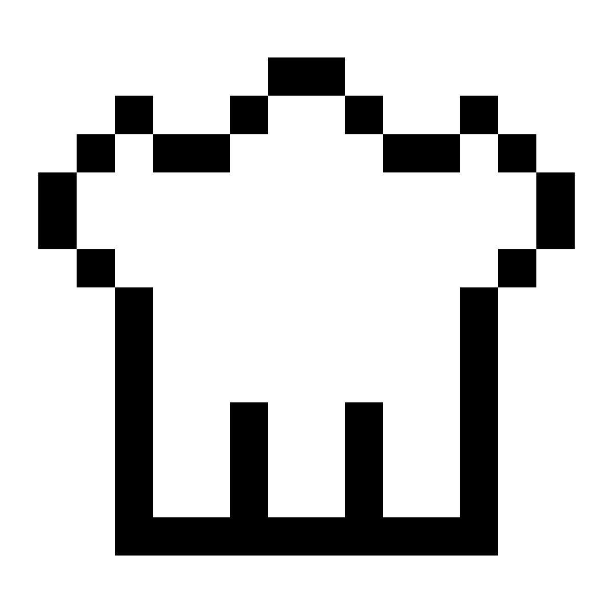 pixels style 厨师帽 icon