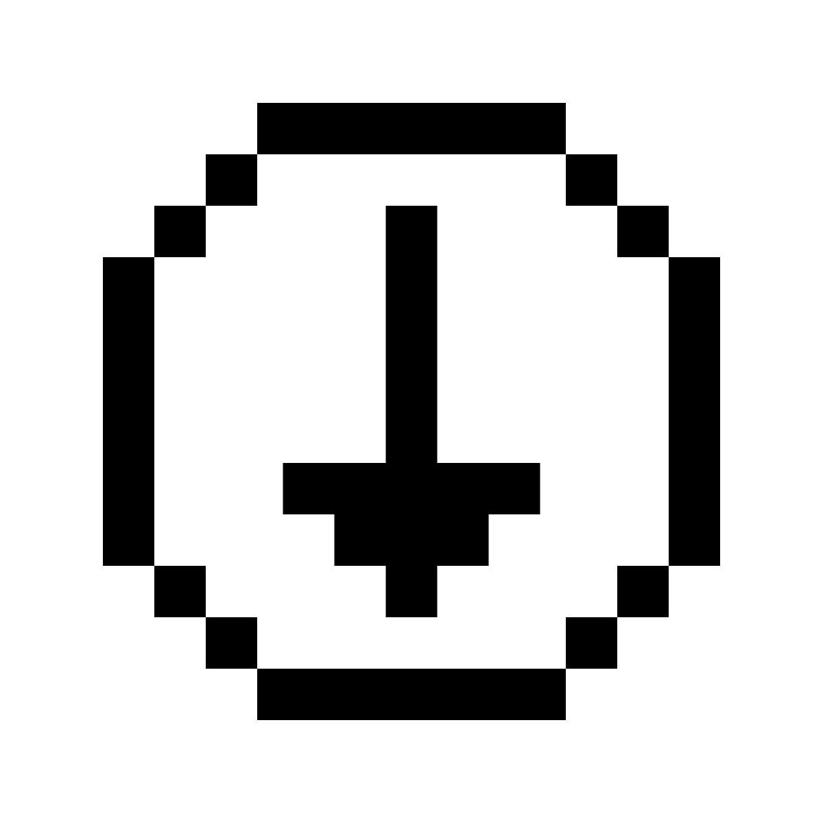 pixels style 圈下降2 icon