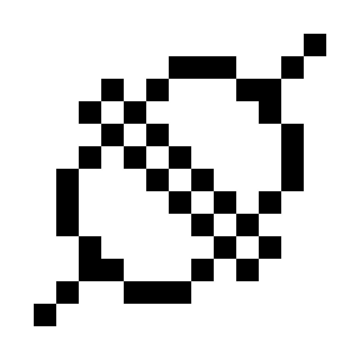 pixels style collegato icon