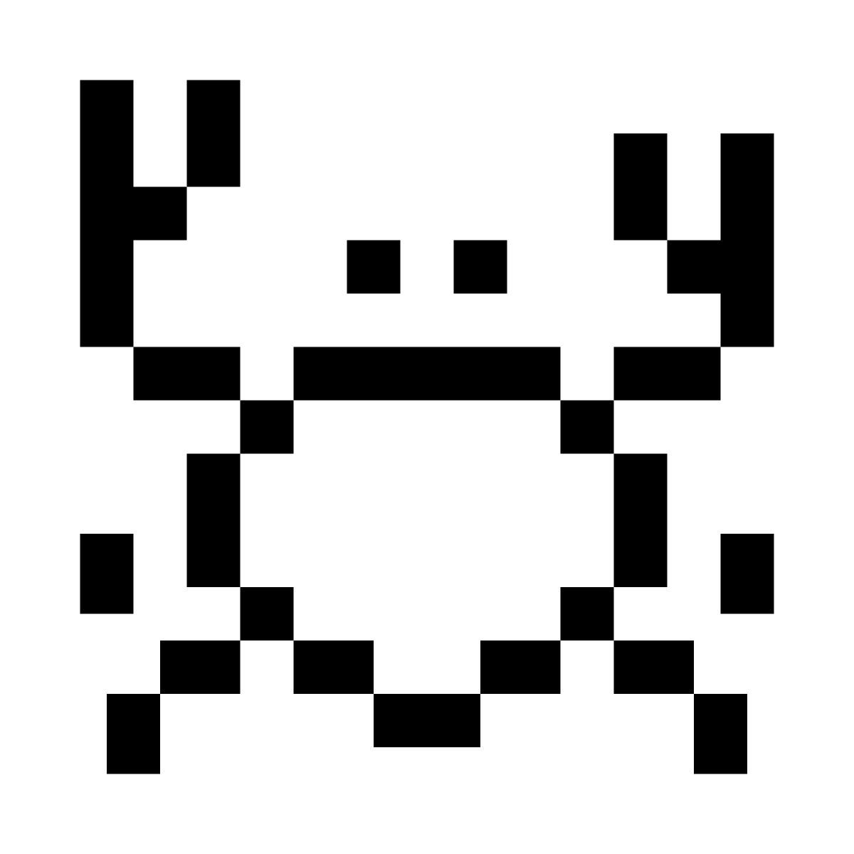 pixels style krabbe icon