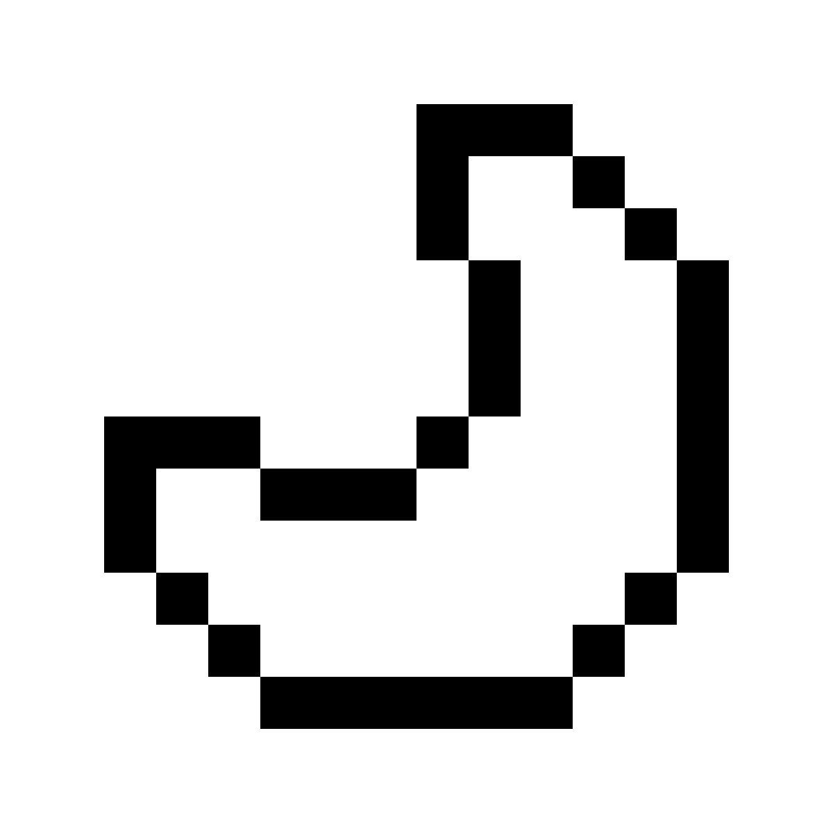 pixels style crescent icon